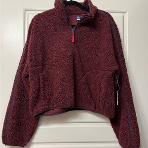 Cozy Burgundy Sherpa Pullover